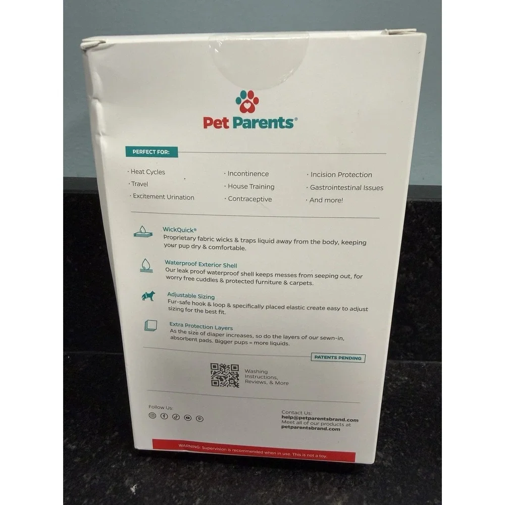Pet‎ Parents® Washable Dog Diapers (3pack) + Extendrs® of Doggie Diapers Small